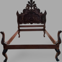 Antique rococo French bed