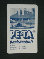 Kártyanaptár, PE-TA  barkácsbolt, Pécs,1989 ,   (2)