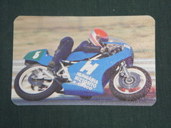 Card calendar, Hungarian insurance company, racing engine, 1987, (2)