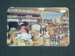 Card calendar, baranya food abc stores, Pécs, deli counter, 1989, (2)