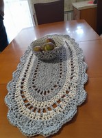 Hand crocheted table runner, tablecloth, table decoration.
