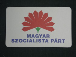 Card calendar, politics, mszp party, 1995, (2)