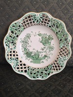 Herend, green Indian basket pattern, beautiful plate, with jubilee mark