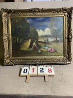 Iványi Grünwald műhelyéből festmény, olaj, karton, 60 x 80 cm-es. 0128
