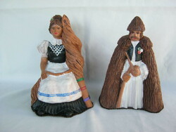 Ceramic folk costume couple 20 cm