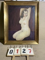 Szalay with sign, oil on canvas painting, nude, 77 x 60 cm