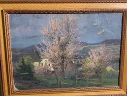 Kovács József nagybányai festő olaj, vászonon festménye, 47 x 67 cm-es. 0138