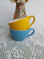 3 dl-es gyönyörű csészék bögrék sárga kék