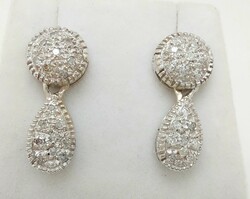 324T. Gyönyörű 18k Arany 5.06g Briliáns 0.34Ct  Fülbevaló