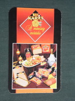 Kártyanaptár, Délhús Rt. húsfeldolgozó, Baja, Karát szalámi,1999,   (2)