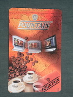 Kártyanaptár, Fountain Kávé, Kecskemét,1998,   (2)