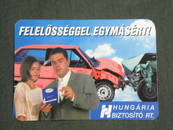 Card calendar, Hungarian insurance, car accident, 1998, (2)