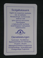 Card calendar, lenau reisen travel events office, Pécs, 1997, (2)