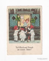 K:151 New Year's Eve postcard 1952