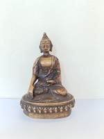 Antik buddha buddhista patinás bronz szobor 554 8175