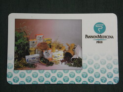 Card calendar, pannon medicine herbal discount, Pécs, tea, 1997, (2)