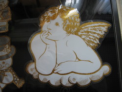 Christmas gold contour angel eye sticker decoration