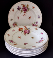 Set of 6 beautiful antique Carl Knoll Karlsbad porcelain deep plates