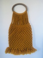 Fantastic crocheted bag/bag 54 cm! Old craftsman.