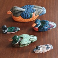 Hand painted ducks, in one
