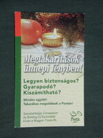 Card calendar, Hungarian Post, festive, 2002, (2)