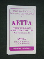 Card calendar, netta underwear store, Pécs, 1999, (2)