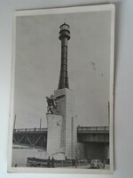 D199404  Budapest -  Haditengerészeti Emlékmű  a Horthy Miklós híd budai pillérjén 1941k fotólap