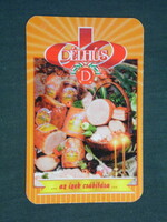 Card calendar, dělhús rt. Meat processor, baja, gala salami, 1999, (2)