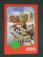 Card calendar, emfi sealing, gluing, insulation materials, Budapest, 1999, (2)