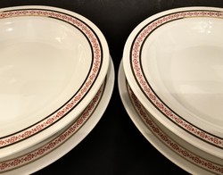 Alföldi 4 plates with red gold pattern