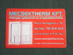 Kártyanaptár, Mecsektherm Kft. , műanyag nyílászárók, Pécs , 2005,   (2)