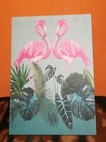 Falkép  flamingókkal.