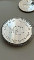 Ferenc Lebó (1960-) 2000. 'Mkb - happy millennium / farewell to the '900s' ag commemorative medal pp