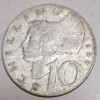 Ausztria .640 ezüst 10. Schilling 1957.  (G/5)