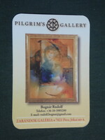 Card calendar, pilgrim gallery, antique shop, Pécs, painting, 2017, (2)