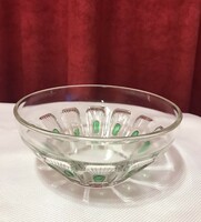Retro glass bowl / salad bowl