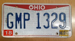 Usa american license plate license plate gmp 1329 ohio