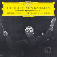 Brahms, Herbert von Karajan, Berliner Philharmoniker - Symphonie Nr. 1 C-Moll Op. 68 (LP, RP)