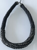 Circular necklace made of metallic mesh, 50 cm