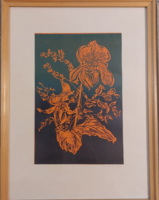 (K) Konecsni Zsizsi linómetszet 43x58 cm kerettel