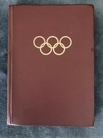 Old stamp album with Hungarian Olympic stamp series (from Rome to Moscow)