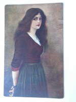 D199478 old postcard - lingner die hexe - the witch 1910k
