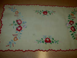Old embroidered tablecloth 52 cm x 30 cm