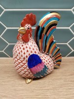 Herend decorative rooster with scale pattern