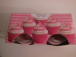 Candle - new - 2 pcs - muffin scent - 6.5 x 6 cm