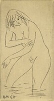 1L893 miklós borsos: bathing female nude 1968
