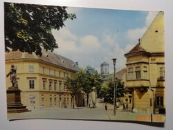 Régi képeslap: Győr, Köztársaság tér, 1962