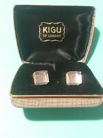 New! Kigu of London vintage cufflink, with glass head, in original box. Undamaged condition.