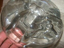 Vastag  üveg  mécsestartó gyertyatartó