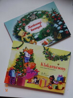 Két szép kemény lapos karácsonyi mesekönyv együtt: Kiskarácsony + Karácsonyi harangok